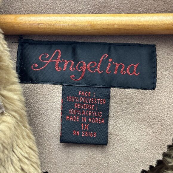 Vintage Faux Fur Shearling Beige Maxi Long Coat Penny Lane Angelina Size XL - Picture 9 of 11